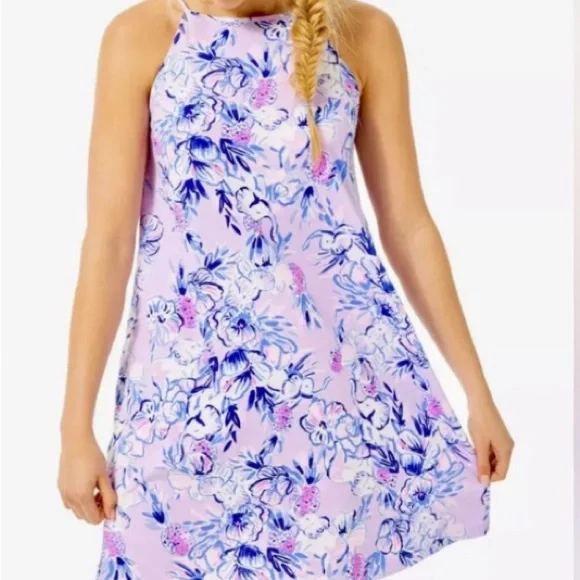 Lilly Pulitzer Margot Halter Knit Swing Dress trunks in air - Picture 1 of 5